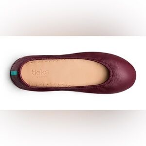Tieks Burgundy Maroon Leather Flats